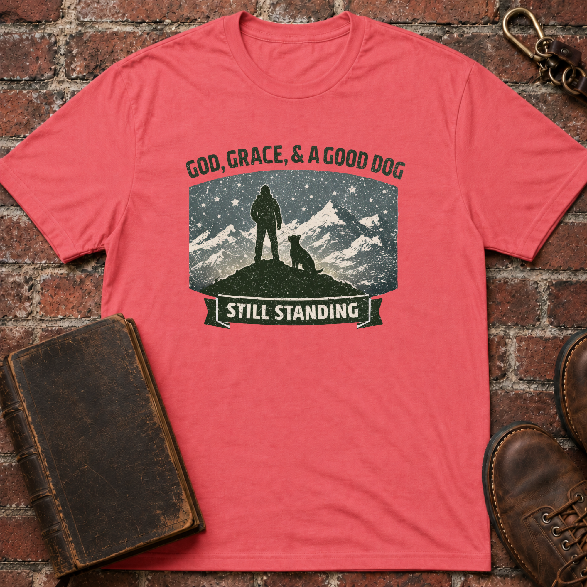 God Grace & A Good Dog Still Standing T-Shirt