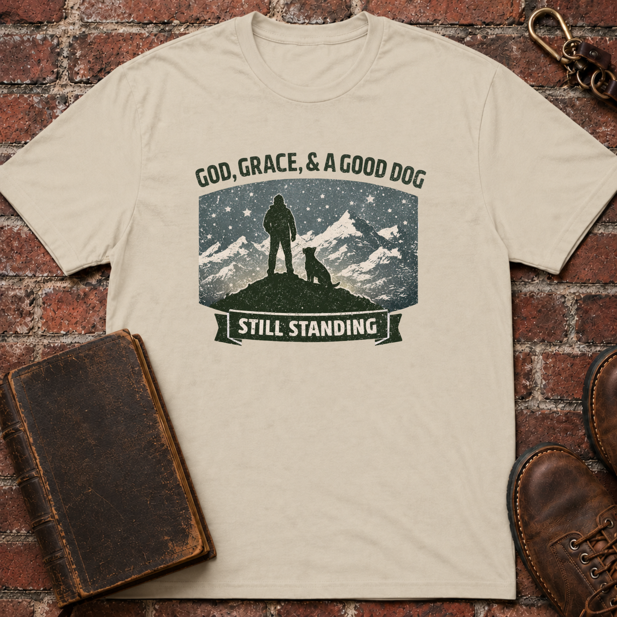 God Grace & A Good Dog Still Standing T-Shirt