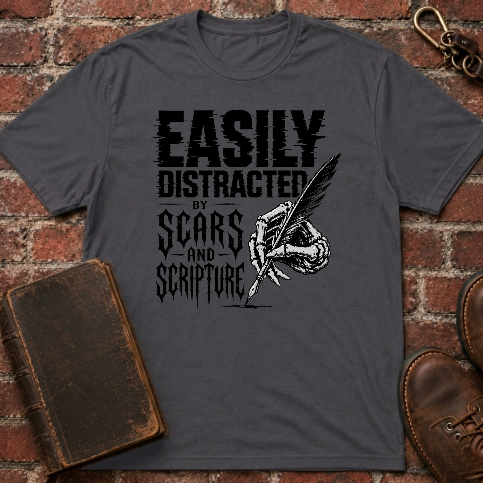 Easily Distracted By Scars And Scripture T-Shirt