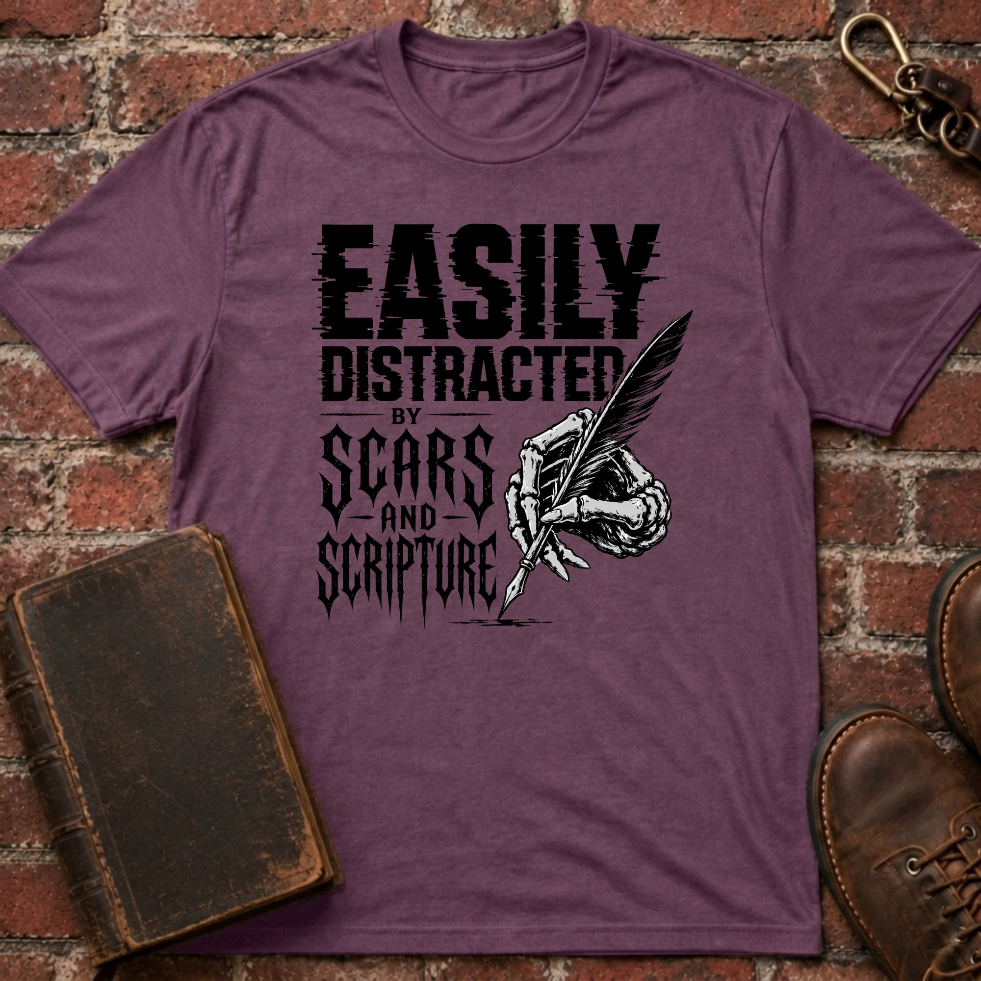 Easily Distracted By Scars And Scripture T-Shirt