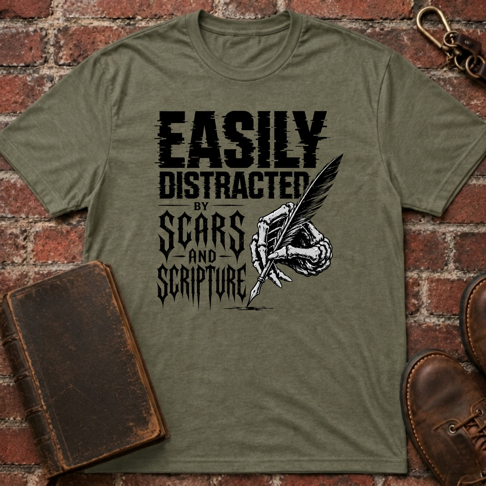 Easily Distracted By Scars And Scripture T-Shirt