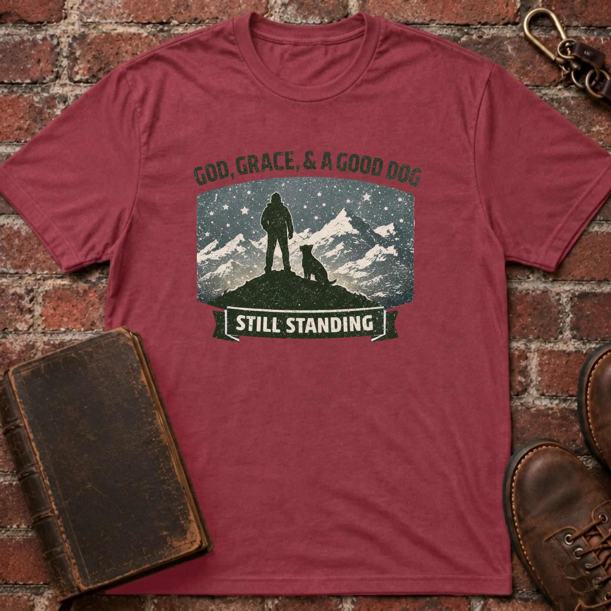 God Grace & A Good Dog Still Standing T-Shirt