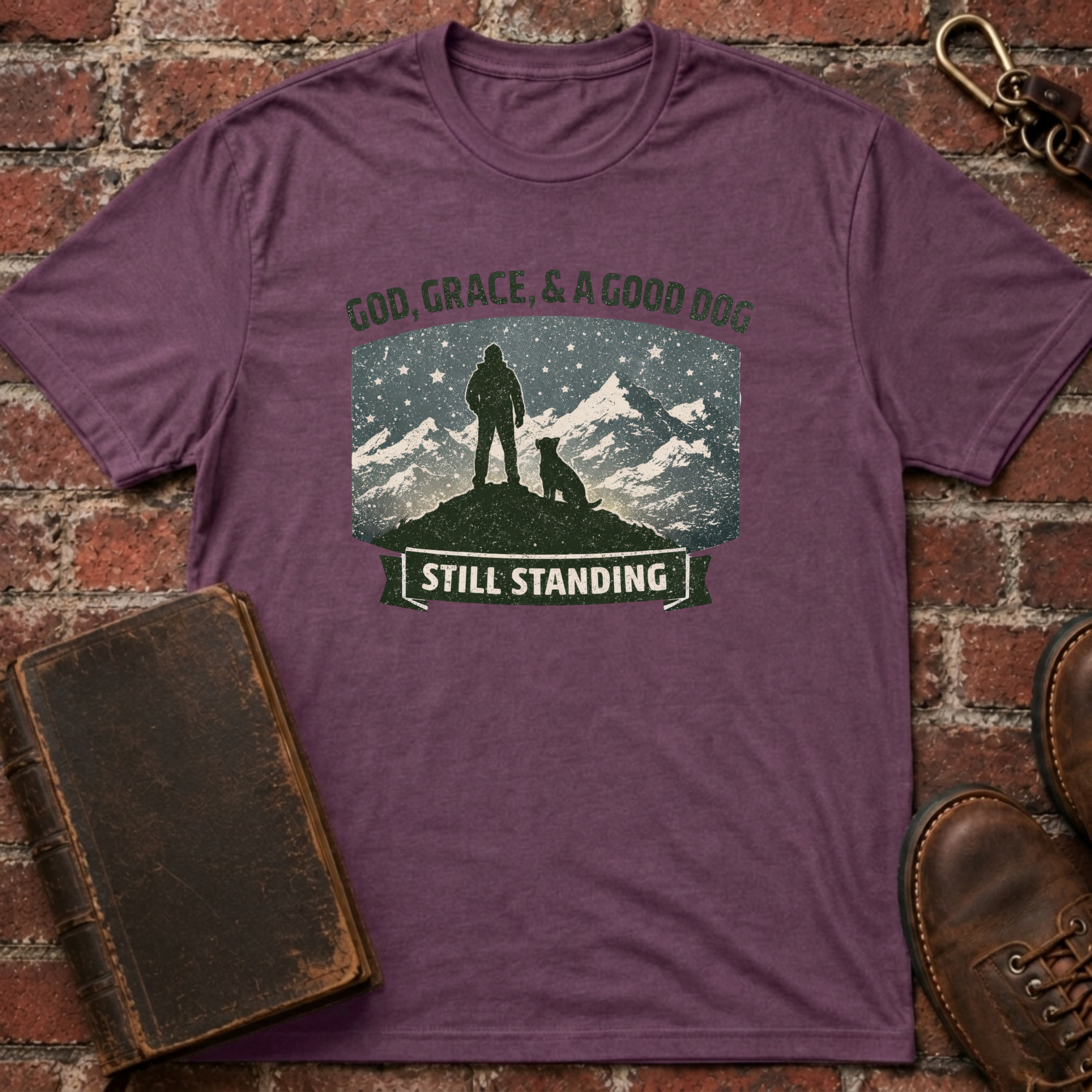 God Grace & A Good Dog Still Standing T-Shirt