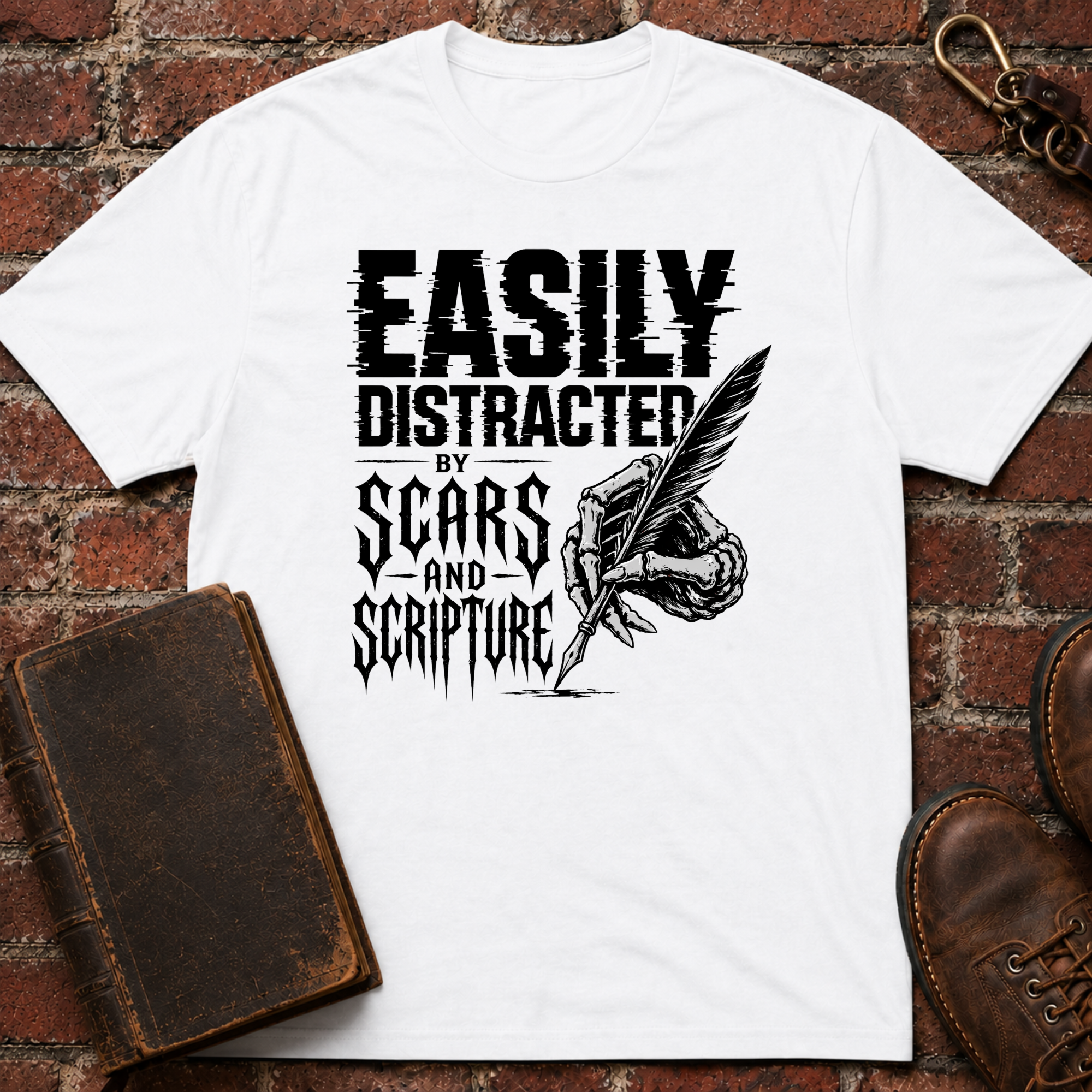 Easily Distracted By Scars And Scripture T-Shirt