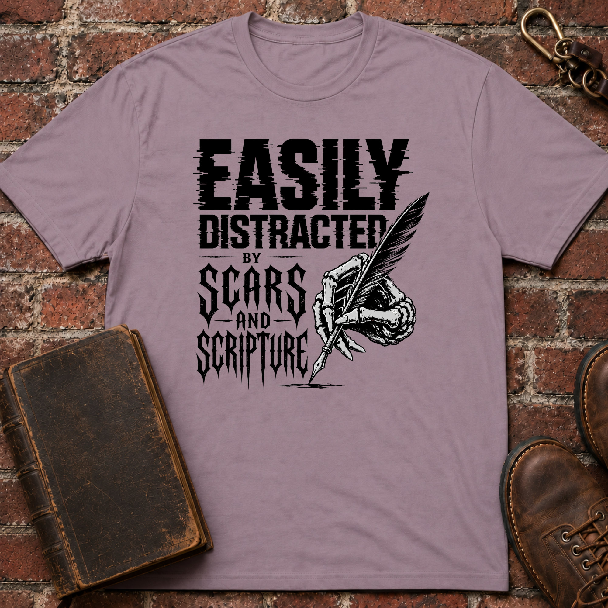 Easily Distracted By Scars And Scripture T-Shirt