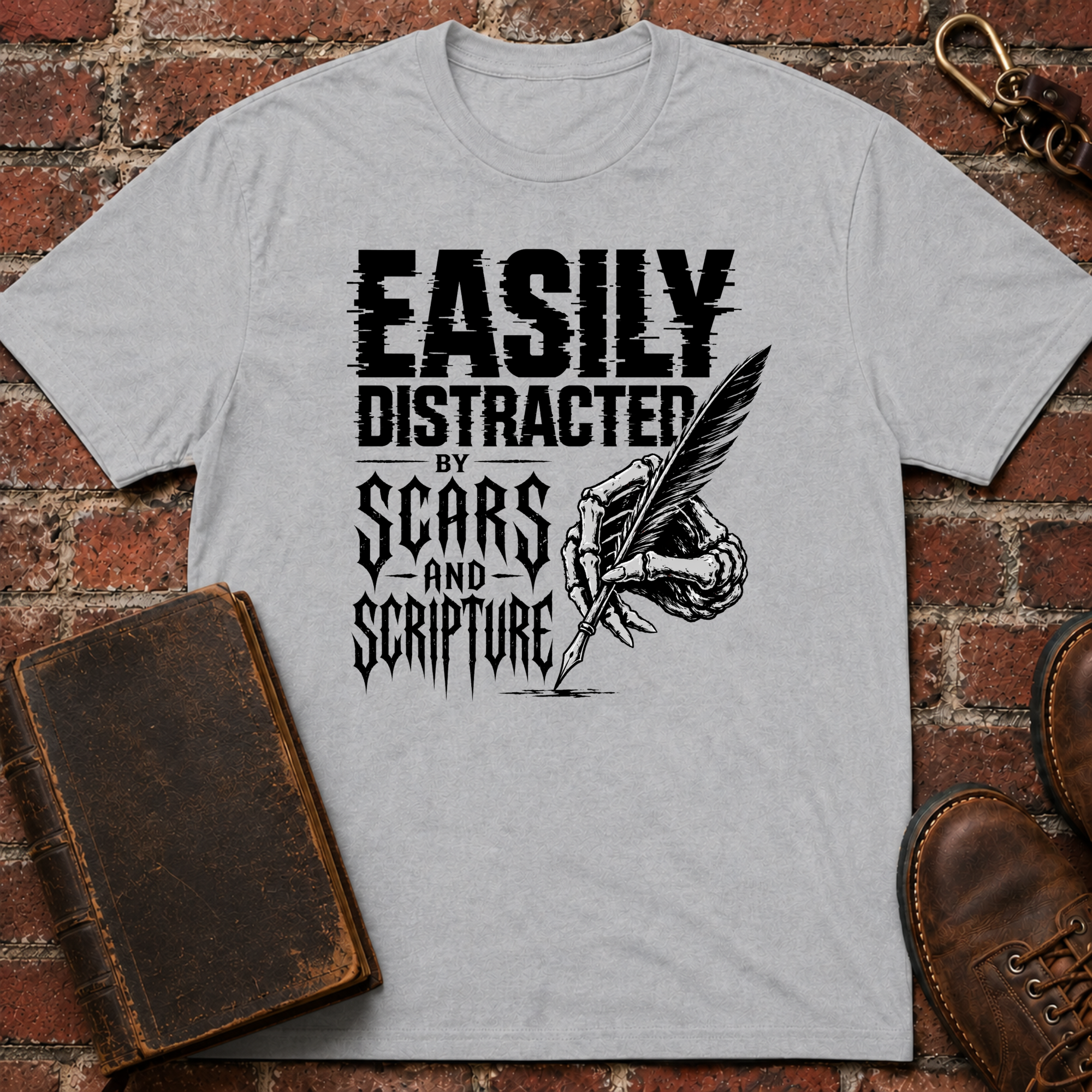 Easily Distracted By Scars And Scripture T-Shirt