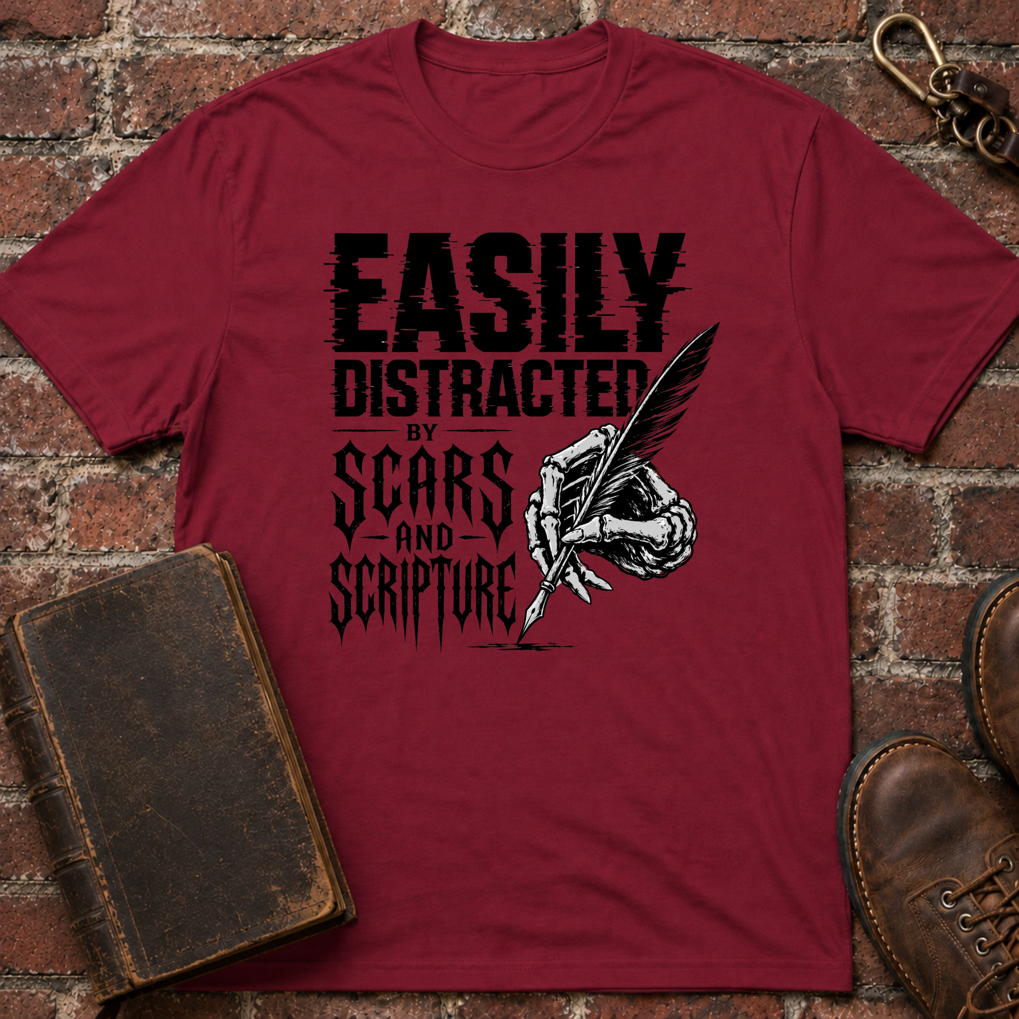Easily Distracted By Scars And Scripture T-Shirt