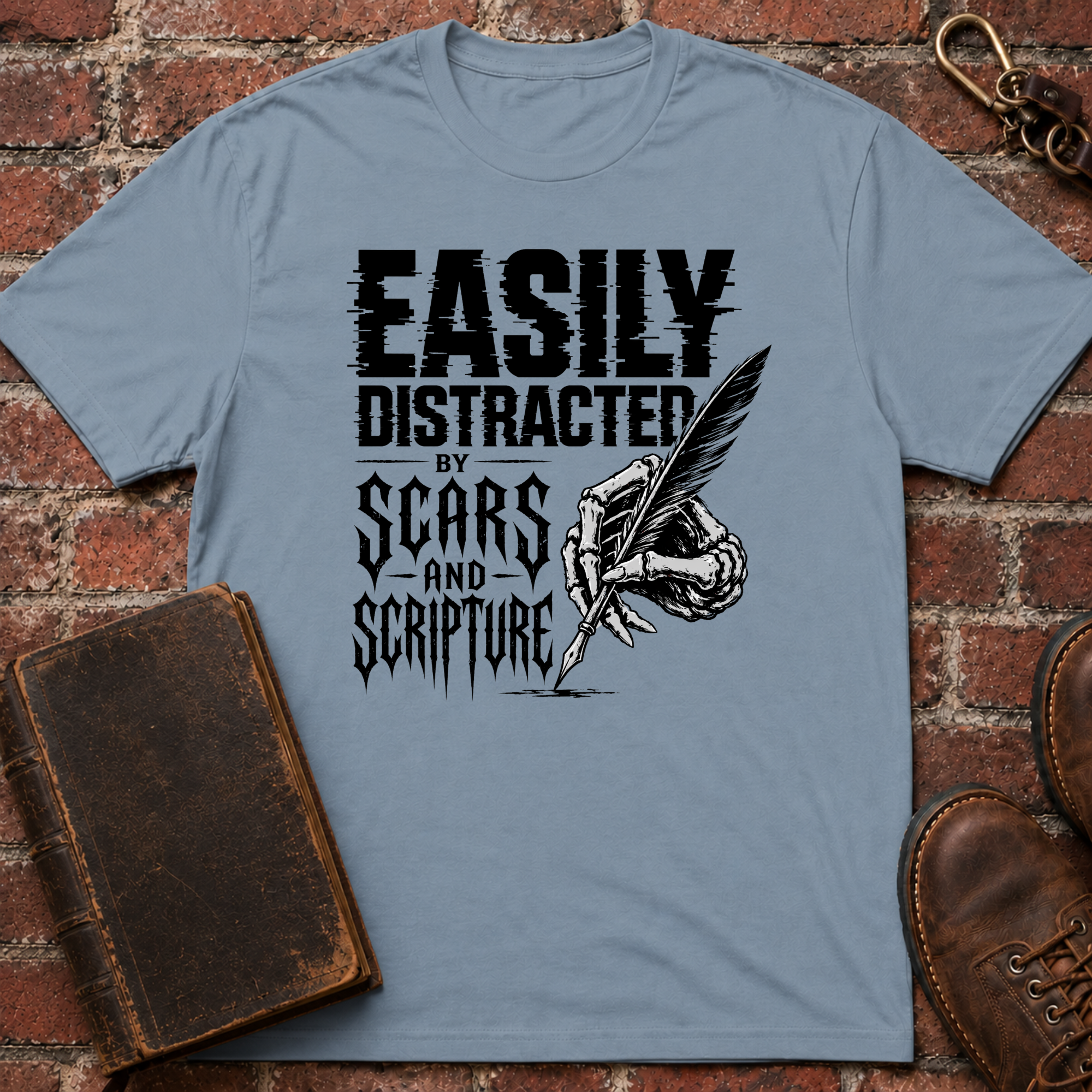 Easily Distracted By Scars And Scripture T-Shirt