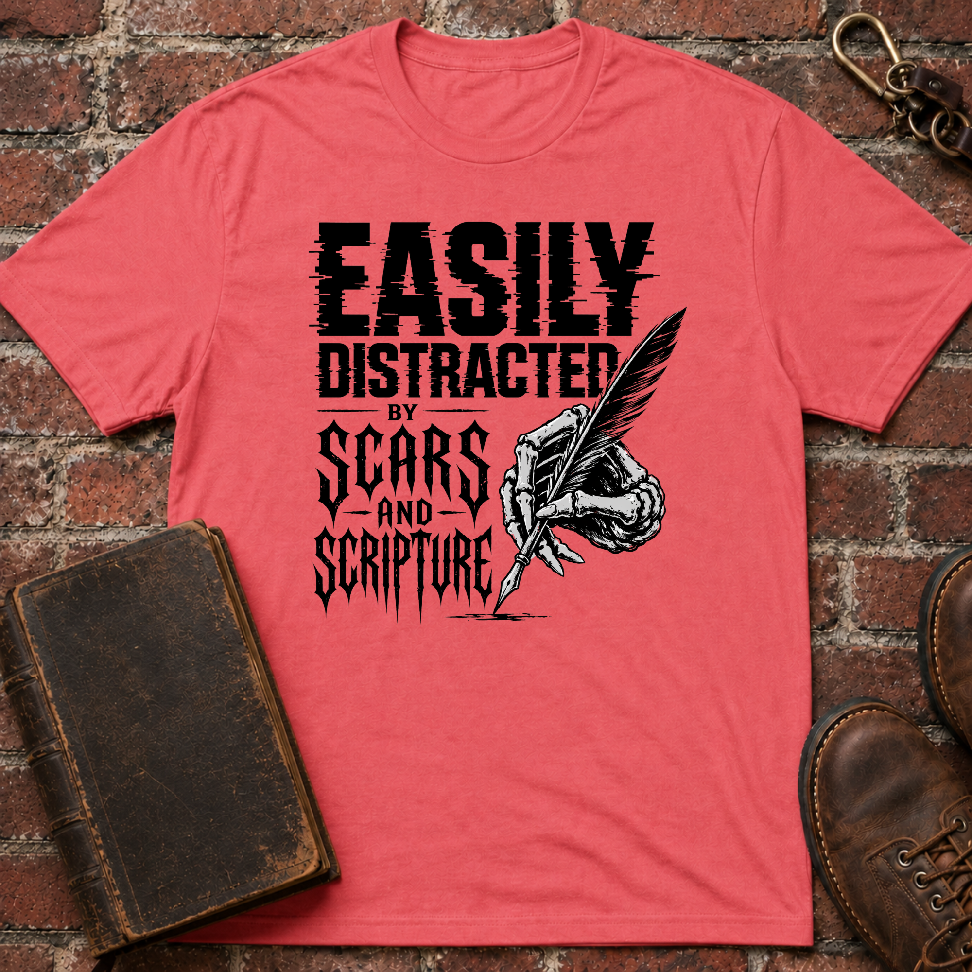 Easily Distracted By Scars And Scripture T-Shirt
