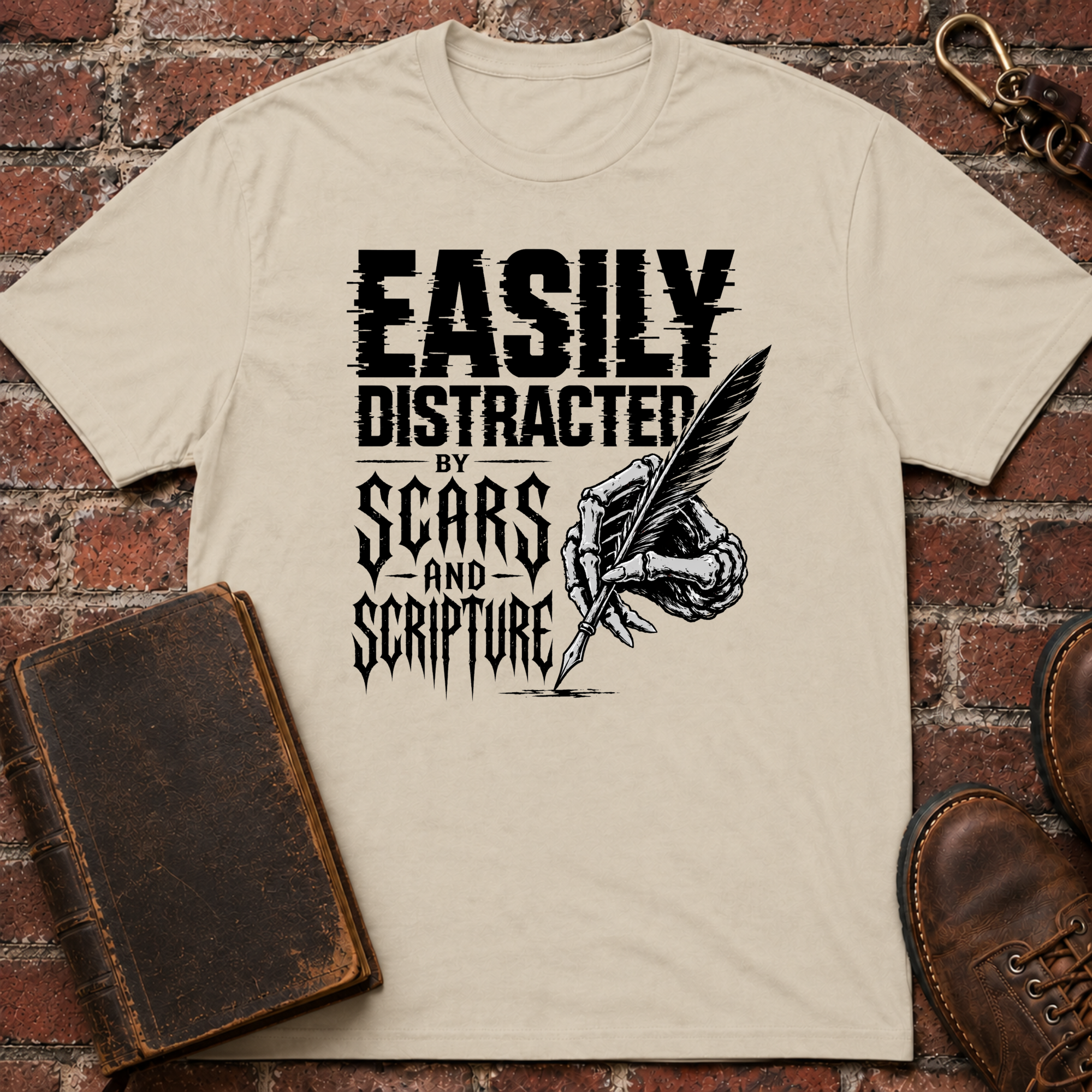 Easily Distracted By Scars And Scripture T-Shirt