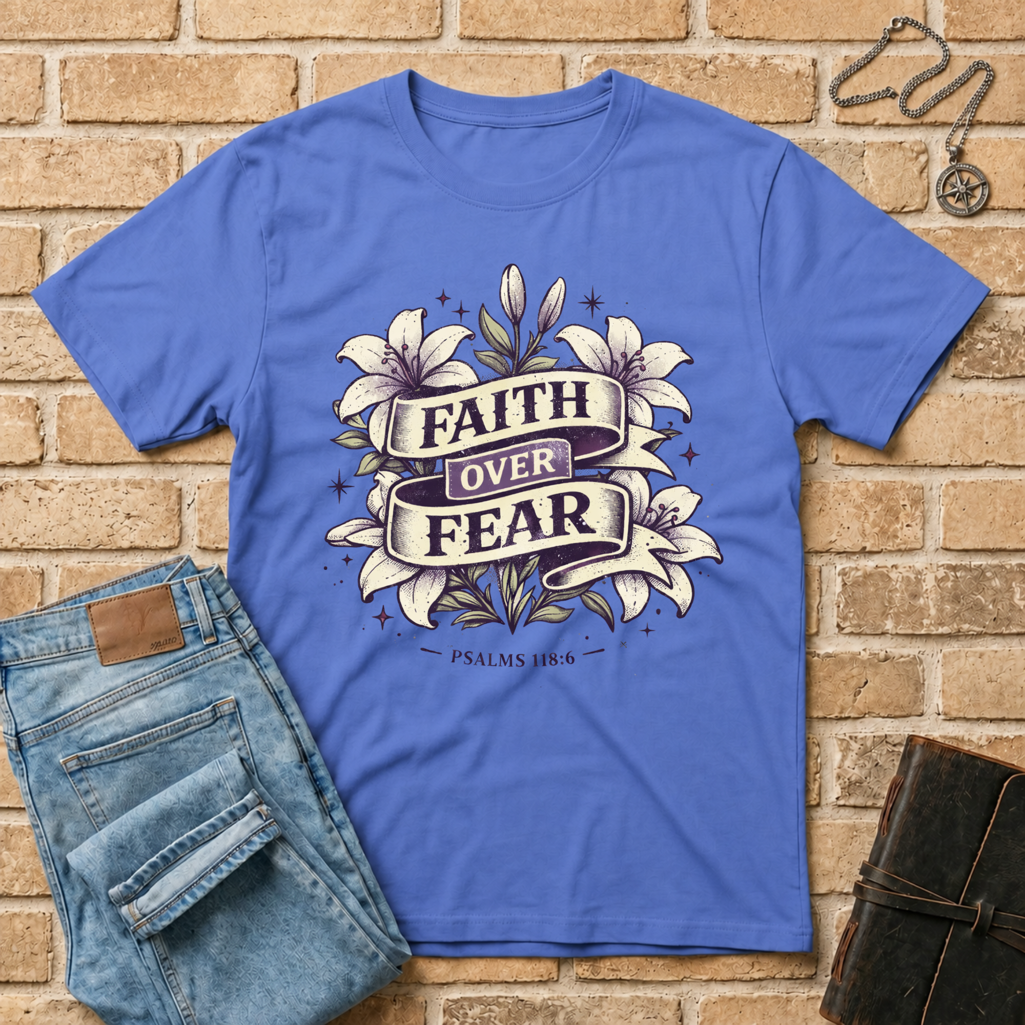 Faith Over Fear Flower T-Shirt