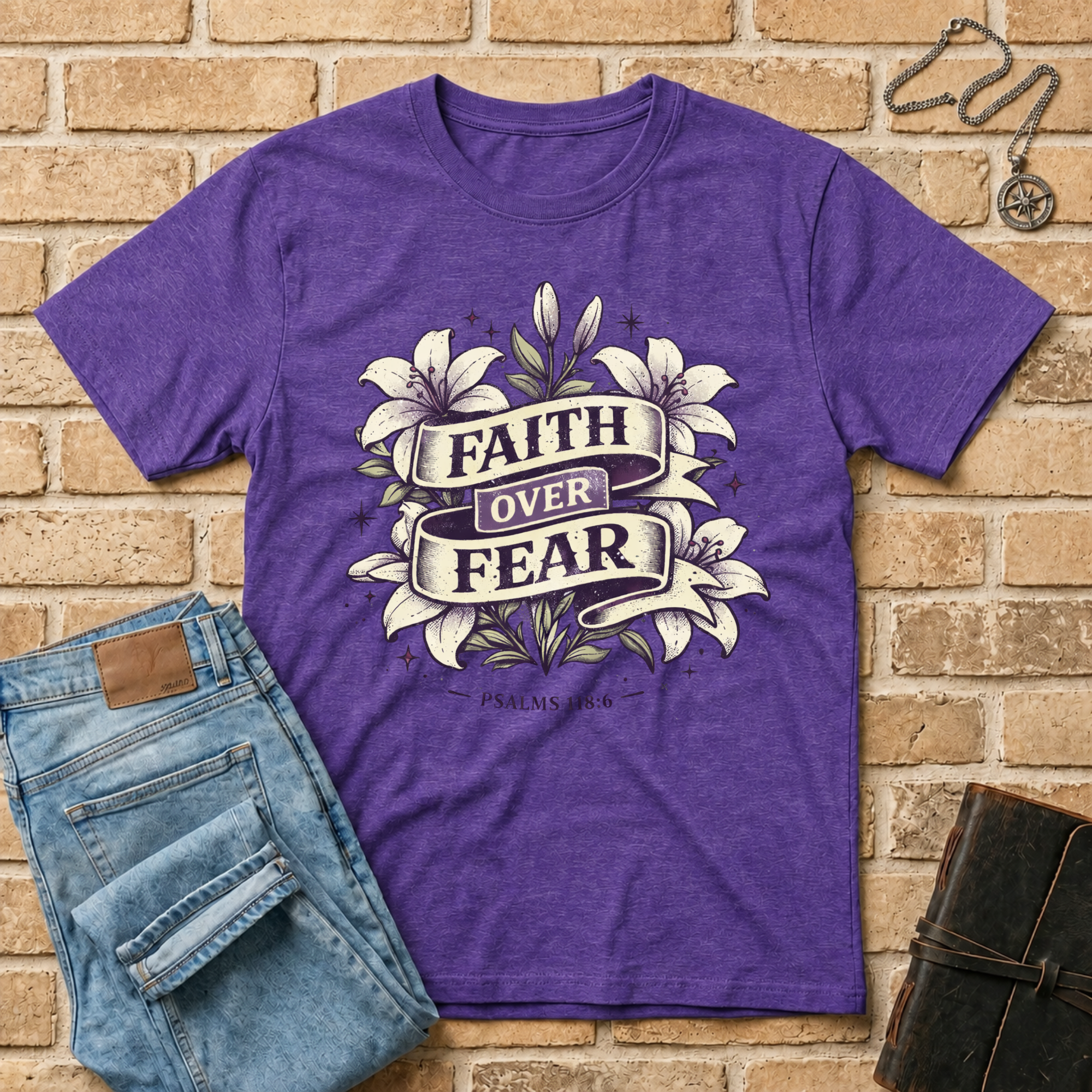 Faith Over Fear Flower T-Shirt