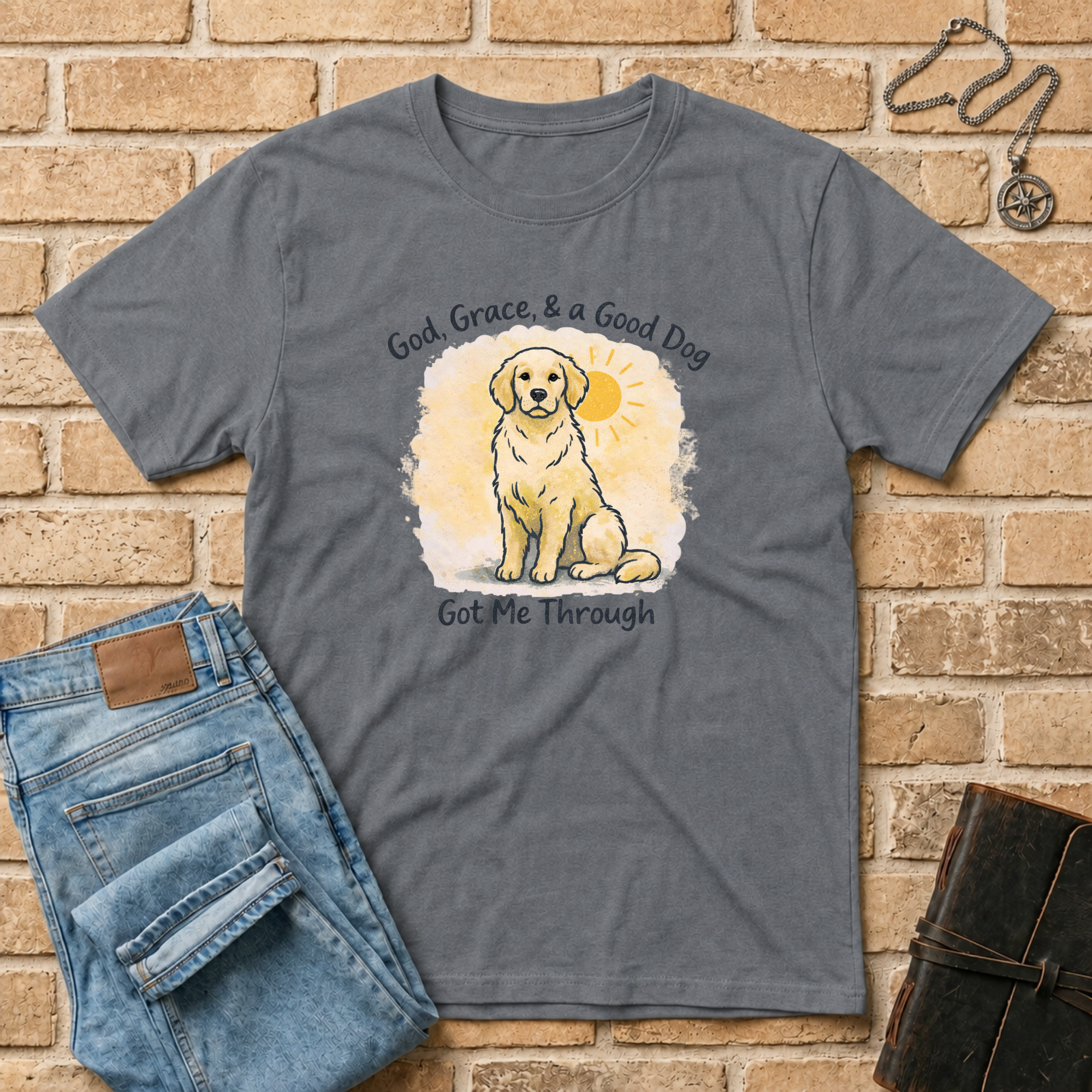 God Grace & A Good Dog Got Me Through T-Shirt