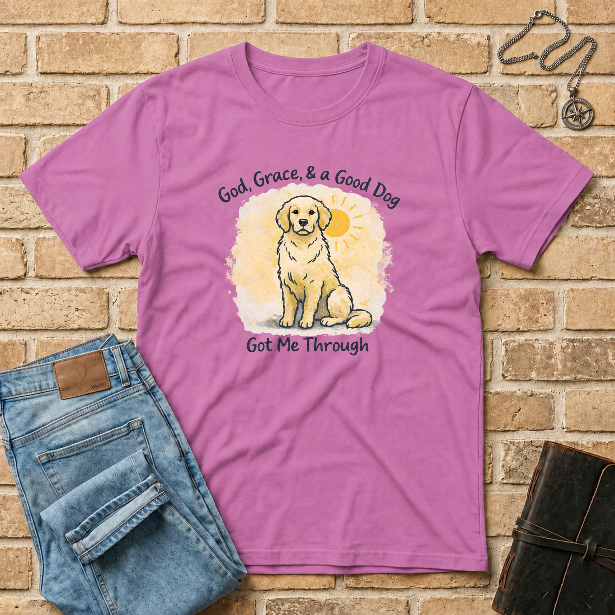 God Grace & A Good Dog Got Me Through T-Shirt