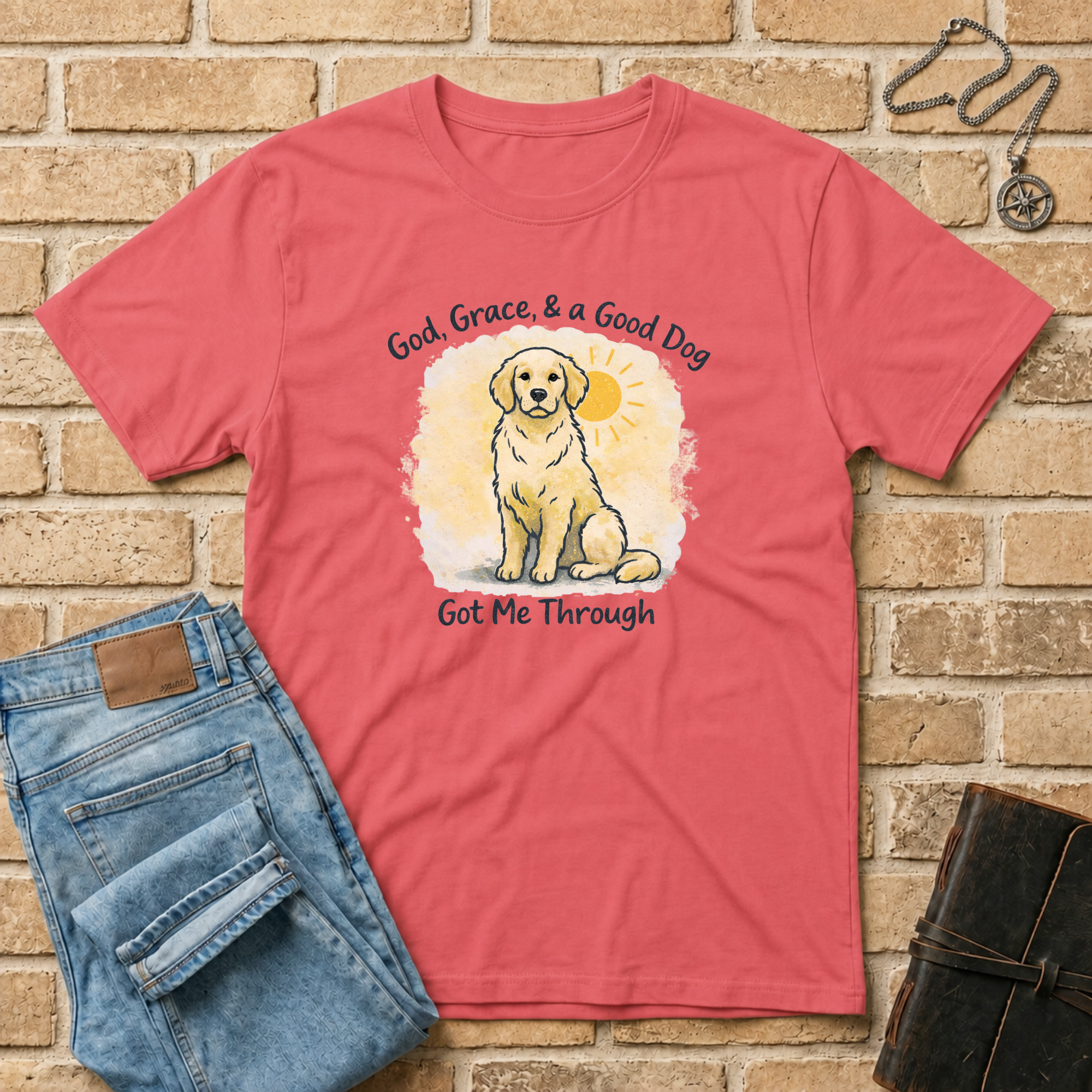 God Grace & A Good Dog Got Me Through T-Shirt