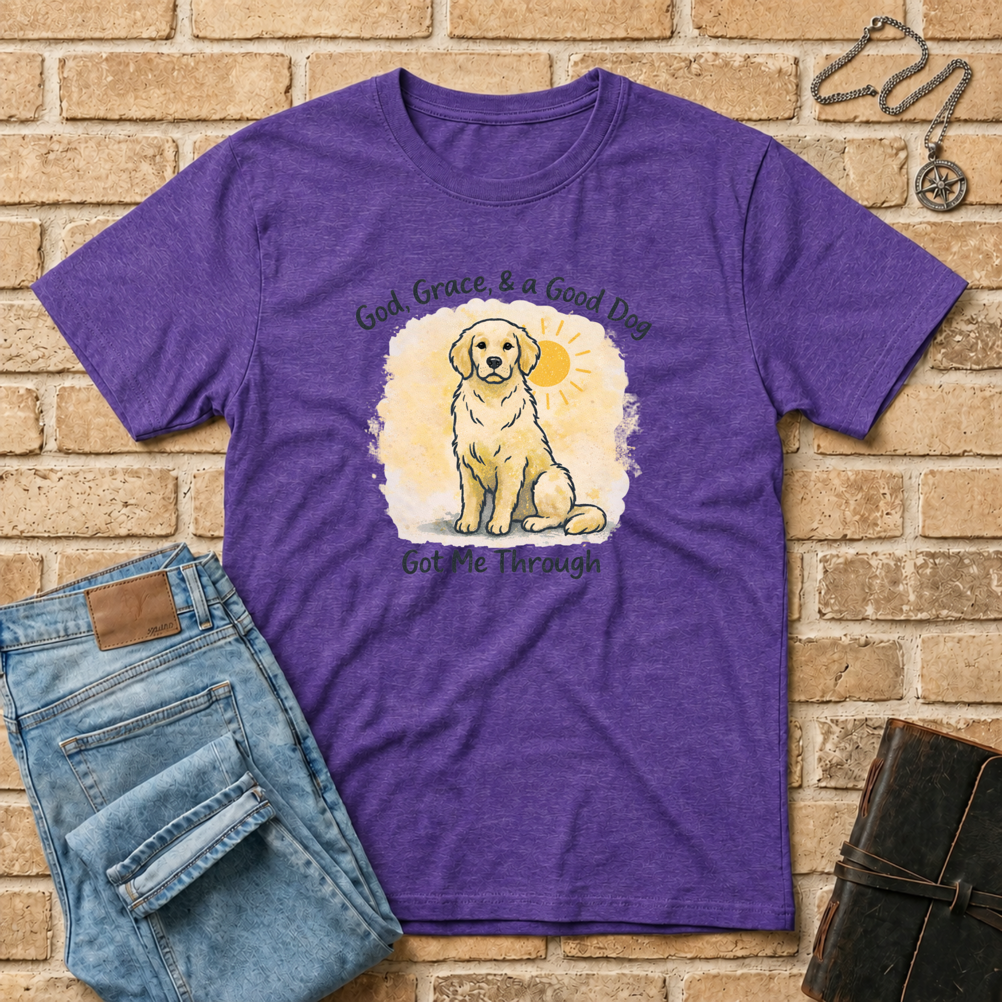 God Grace & A Good Dog Got Me Through T-Shirt
