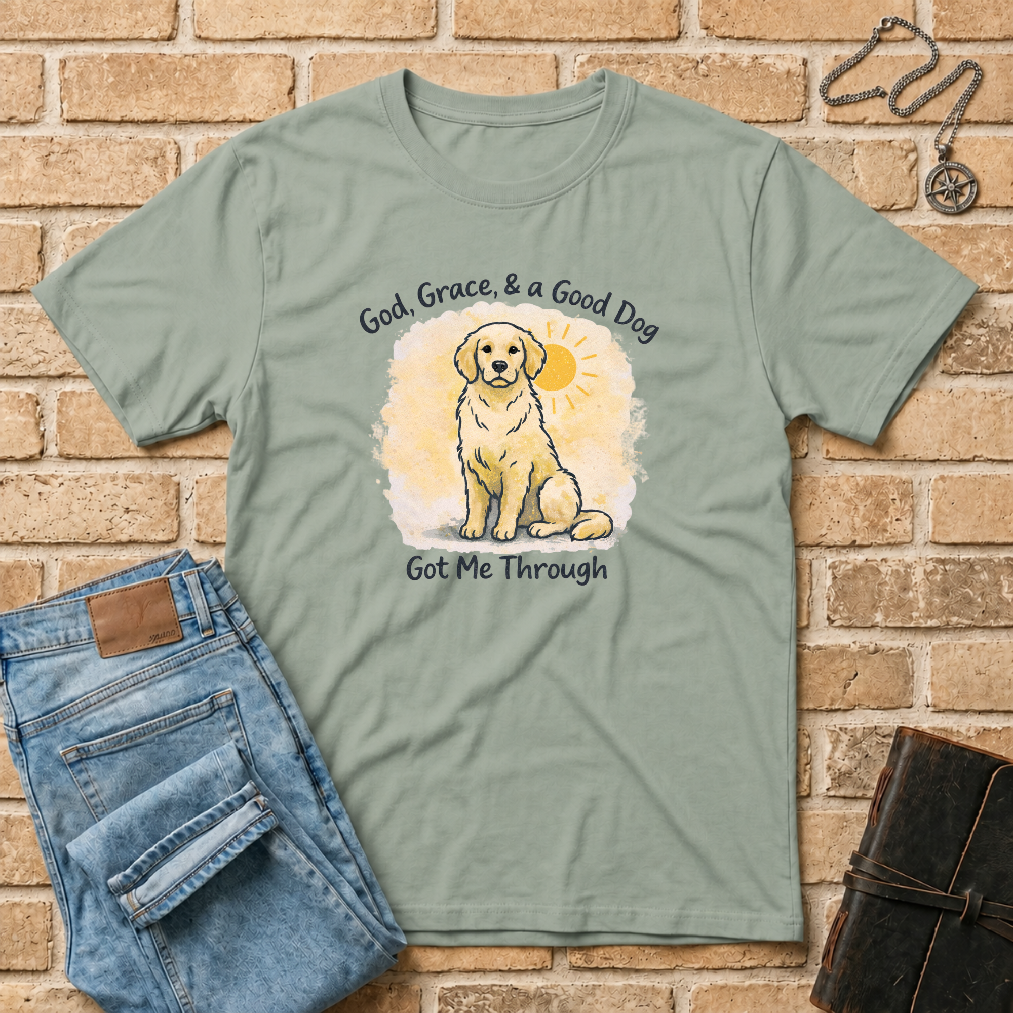 God Grace & A Good Dog Got Me Through T-Shirt