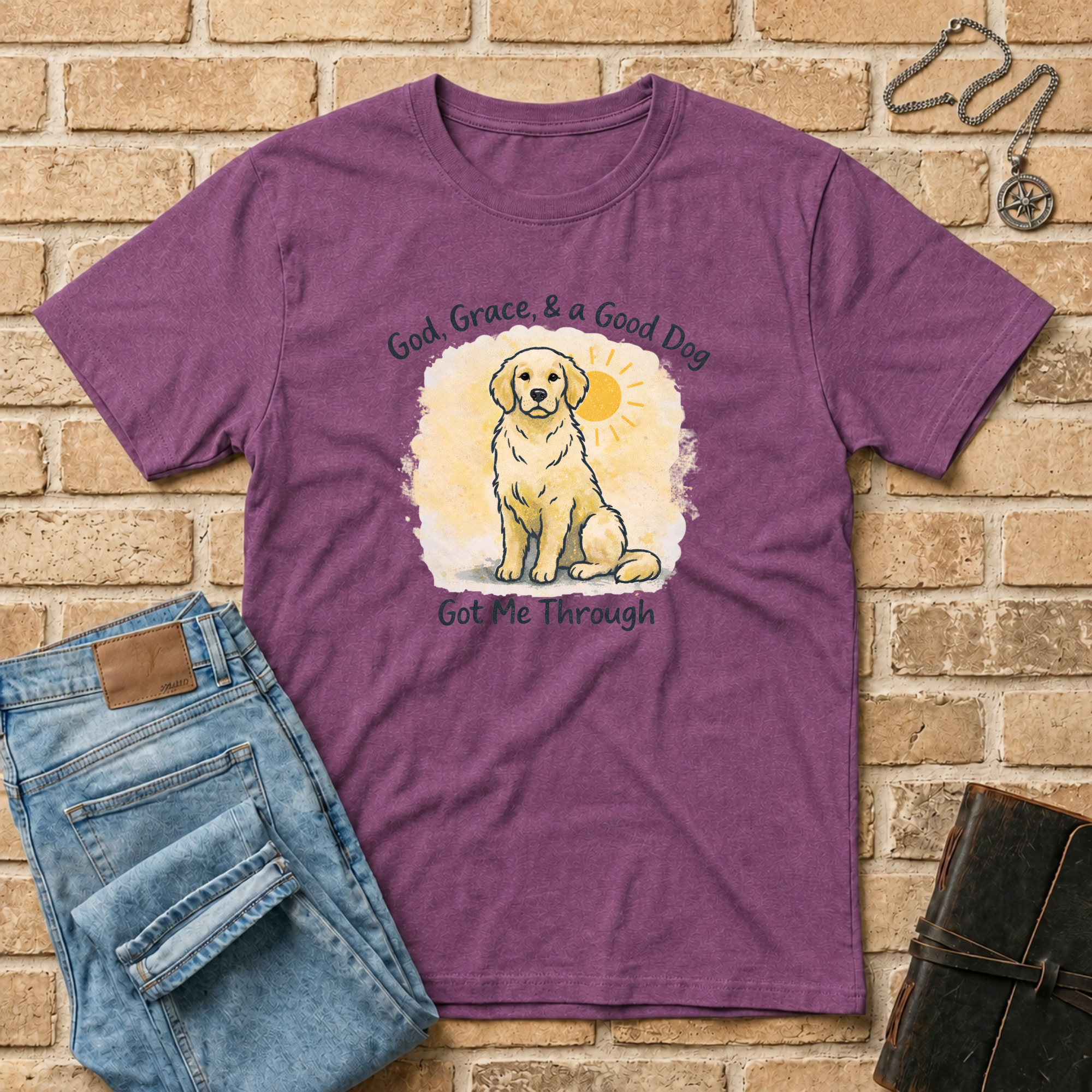 God Grace & A Good Dog Got Me Through T-Shirt