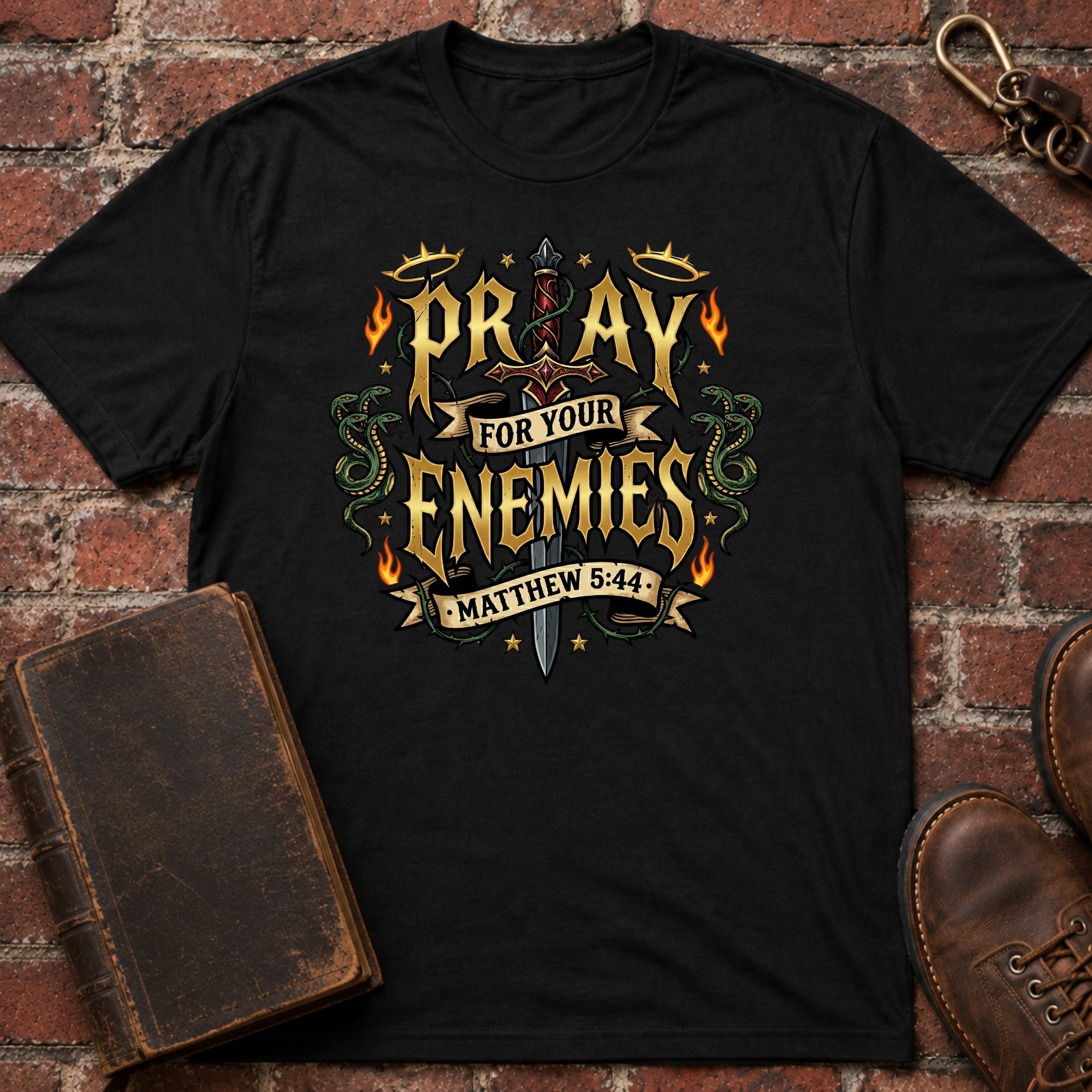 Pray For Your Enemies Serpent T-Shirt